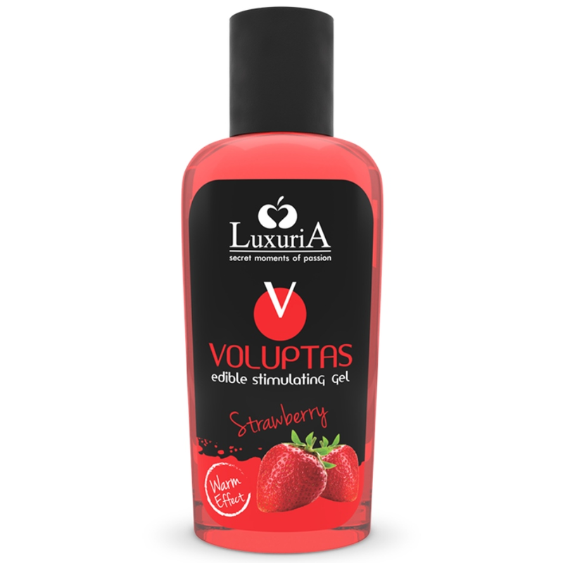Voluptas Gel Masaje Comestible Efecto Calor - Fresa 100 ML