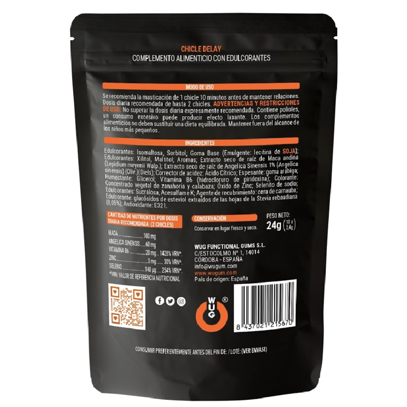 Chicle Retardante Delay 10 Uds