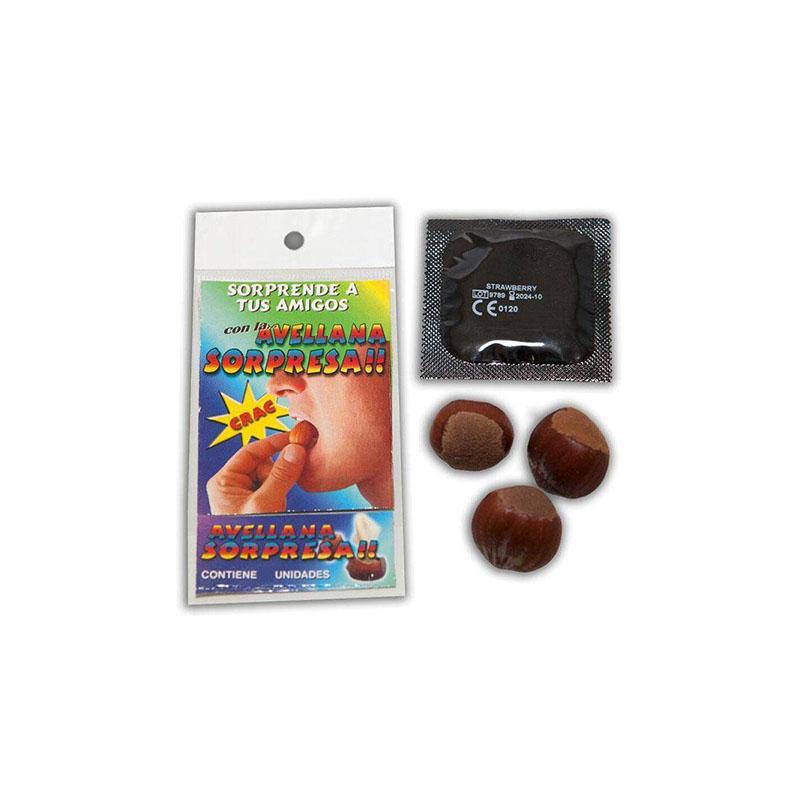 3 Avellanas Con Preservativo Sorpresa