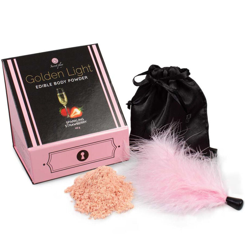 Golden Light Kit Polvos Comestibles Y Pluma Fresas & Cava