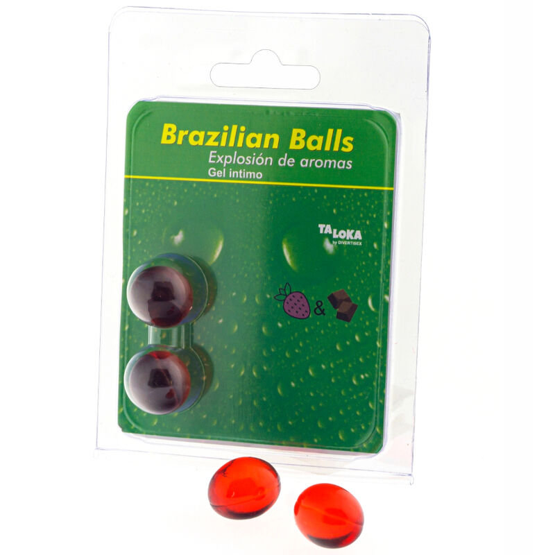 Lubricante Brazilian Balls Fresa & Chocolate 2 Bolas