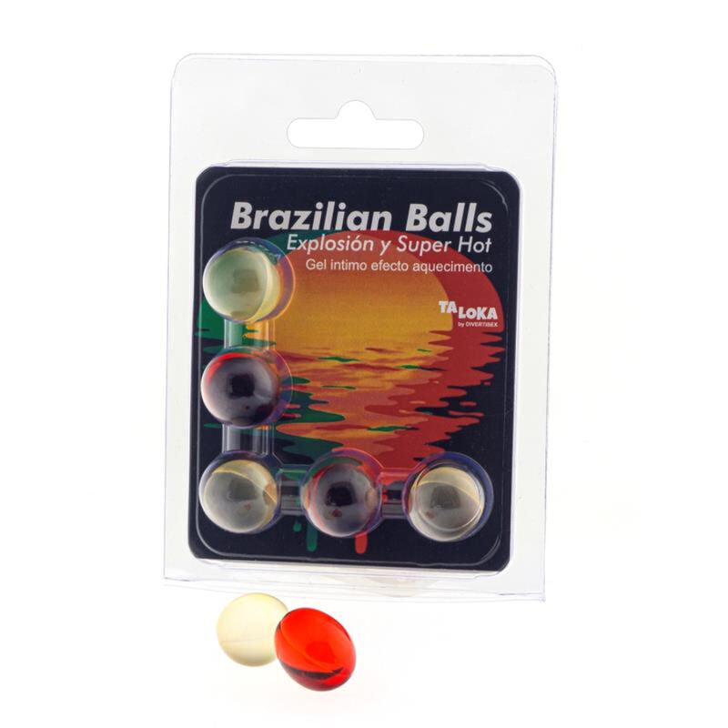 Lubricante Brazilian Balls Efecto Super Caliente 5 Uds