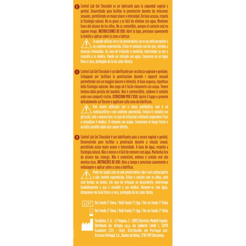 Lubricante Control Lub Chocolate 75 ML