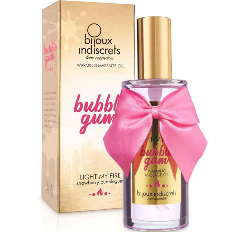 Indiscrets Light My Fire Aceite Masaje Efecto Calor Sabor Chicle