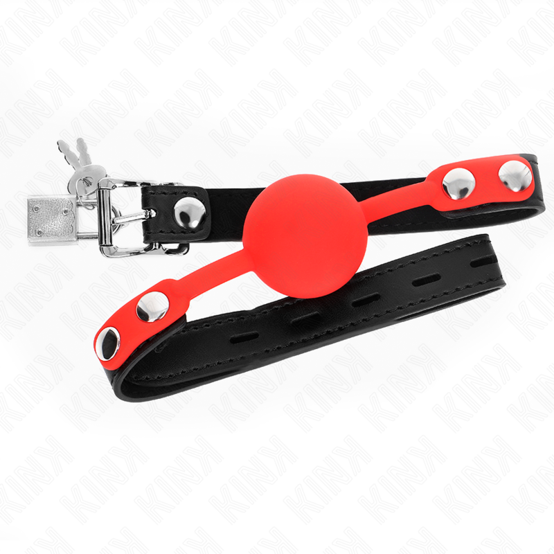 Mordaza De Bola 4 Cm De Silicona Con Candado 60 X 2 Cm