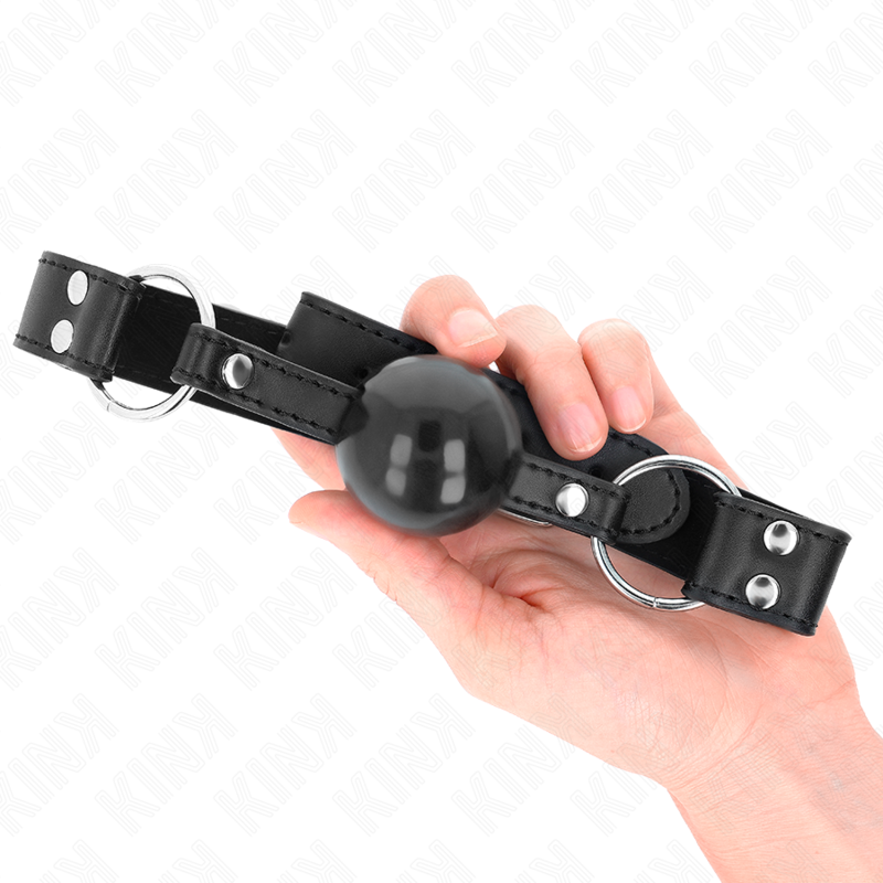 Mordaza De Bola 4 Cm Suave Y Sólida Con Correa De Polipiel 62 X 2.5 Cm Ajustable 42-58 Cm
