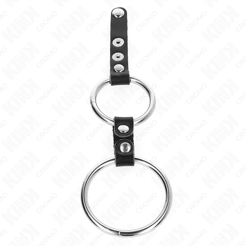 Anillo Pene Doble 3.8 Cm A 5 Cm Conectados Por Cuero