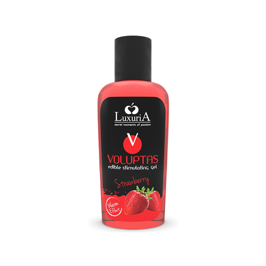 Voluptas Gel Masaje Comestible Efecto Calor - Fresa 100 ML