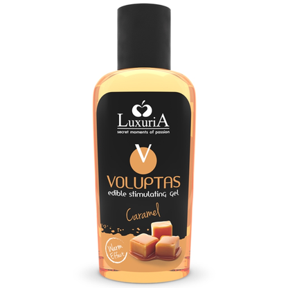 Voluptas Gel Masaje Comestible Efecto Calor - Caramelo 100 ML