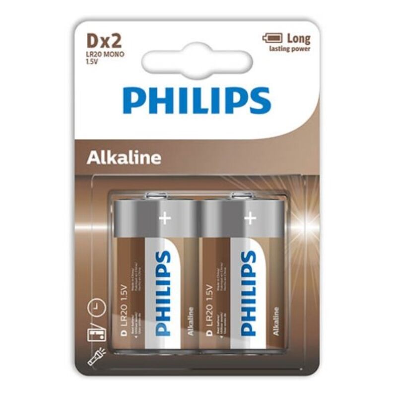 Pila Alcalina D LR20 - Blister 2Uds