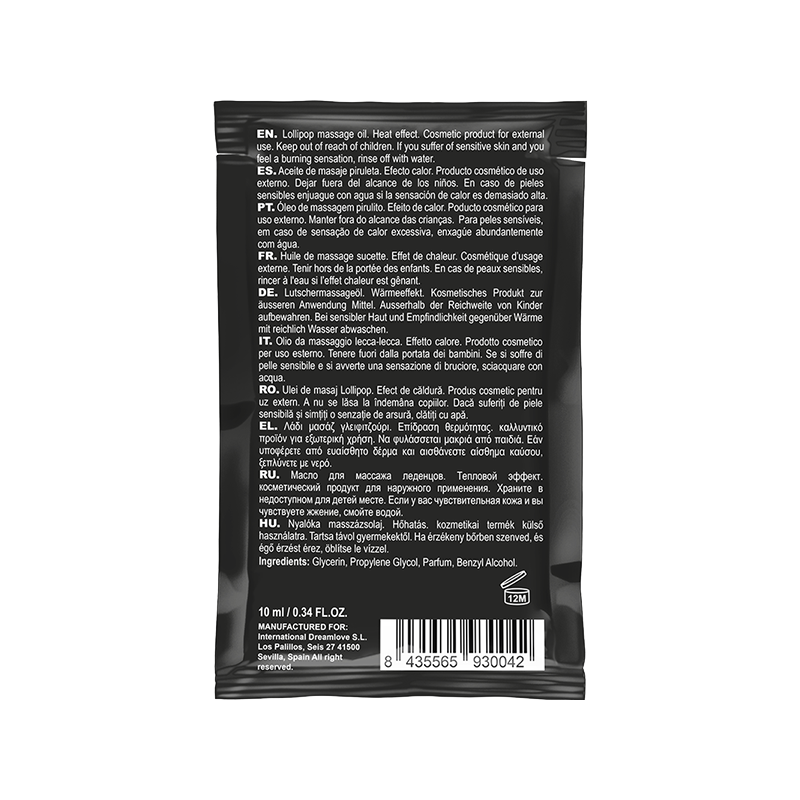 Aceite Masaje Lolipop 10 ML