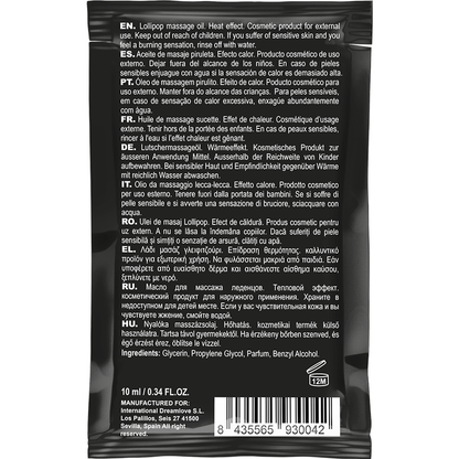 Aceite Masaje Lolipop 10 ML