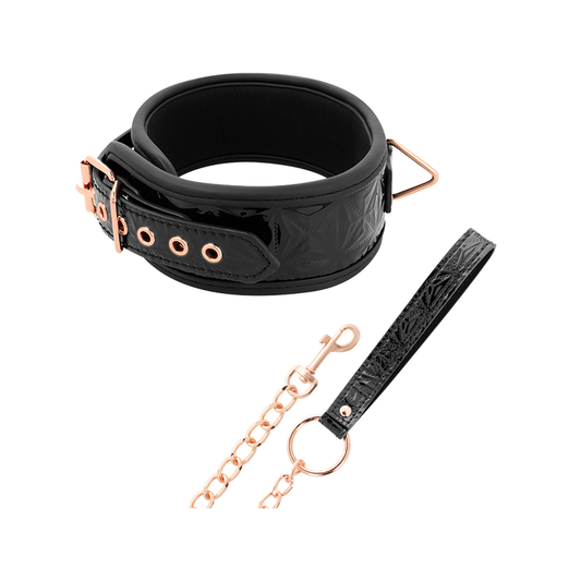 Black Edition Collar Cuero Vegano Con Forro De Neopreno