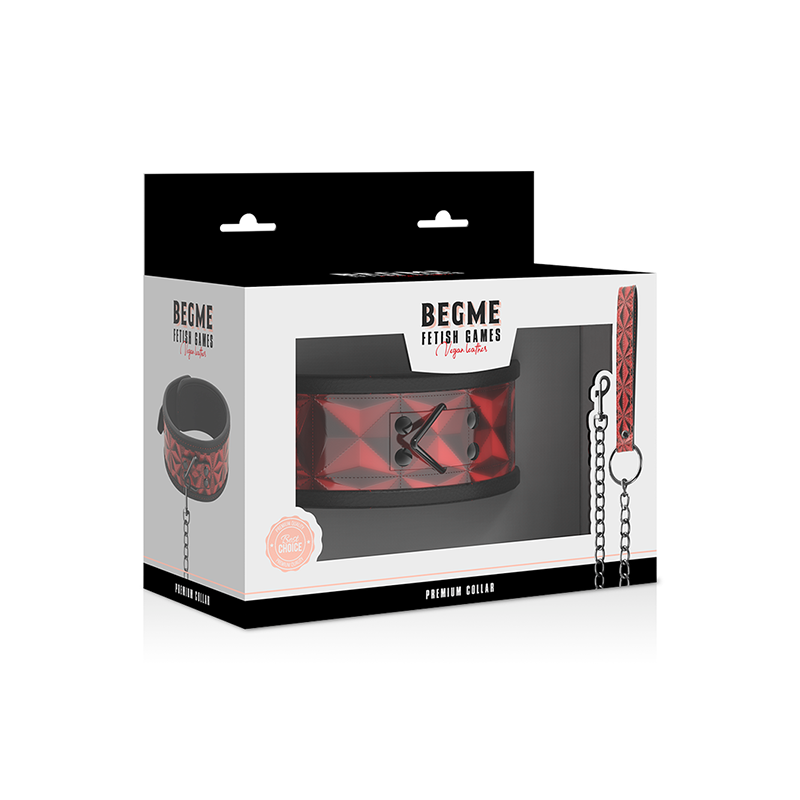 Red Edition Collar Cuero Vegano Con Forro De Neopreno