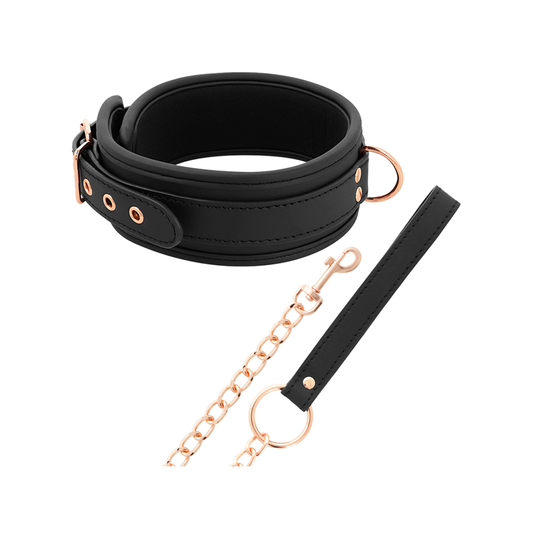 Fantasy Collar Cuero Vegano Con Correa Y Forro De Neopreno