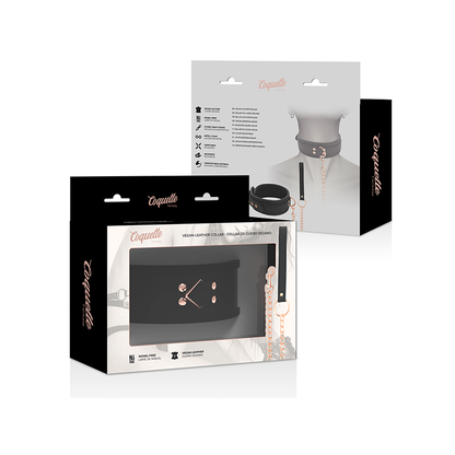 Fantasy Collar Cuero Vegano Con Correa Y Forro De Neopreno