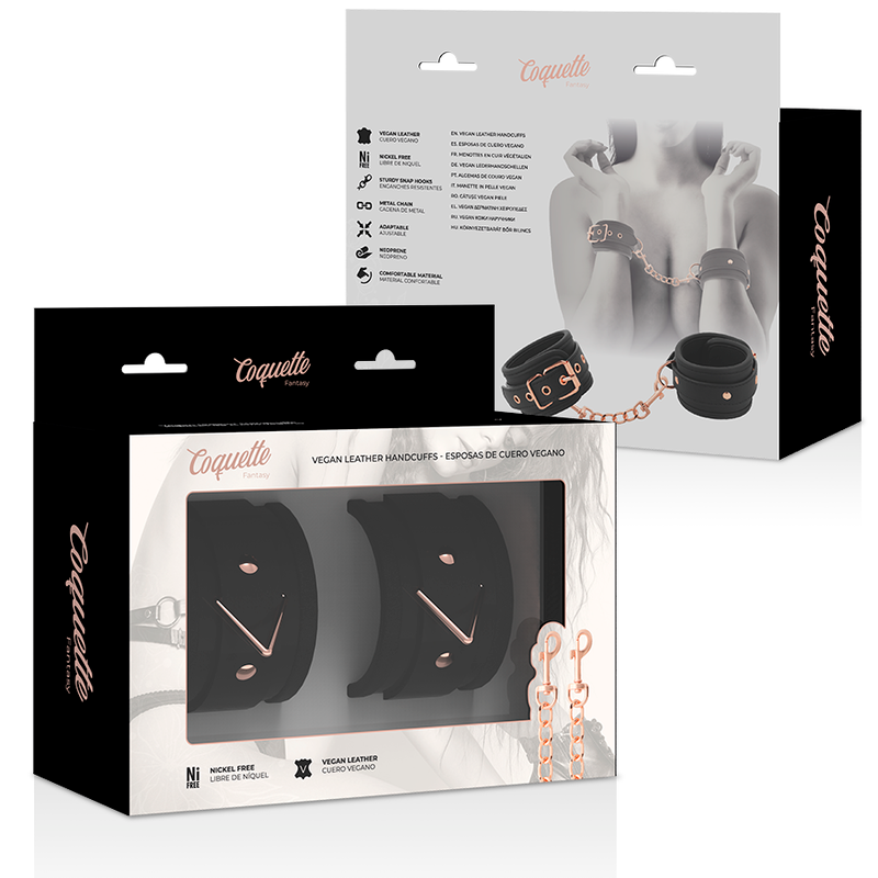 Fantasy Esposas Para Manos Cuero Vegano Con Forro De Nopreno