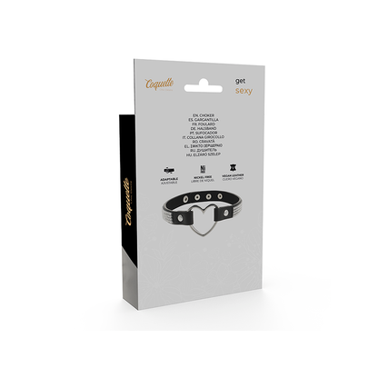 Choker Cuero Vegano Corazon