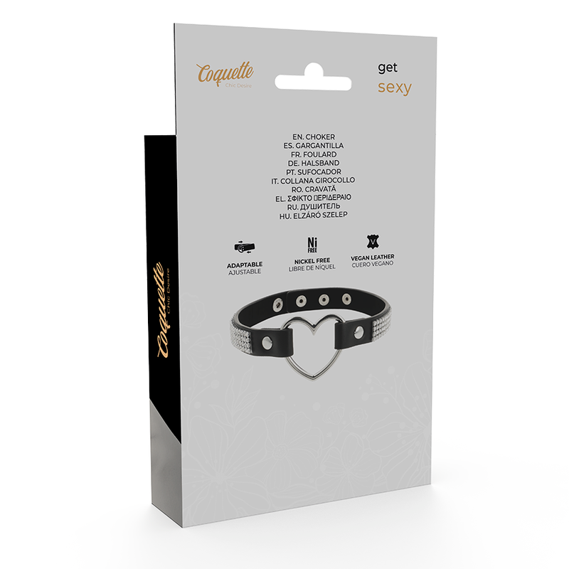 Choker Cuero Vegano Corazon