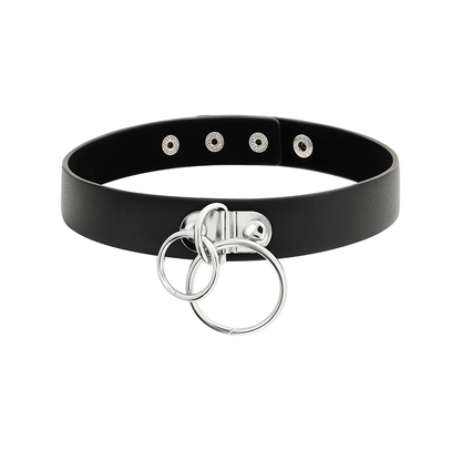 Choker Cuero Vegano Doble Anilla
