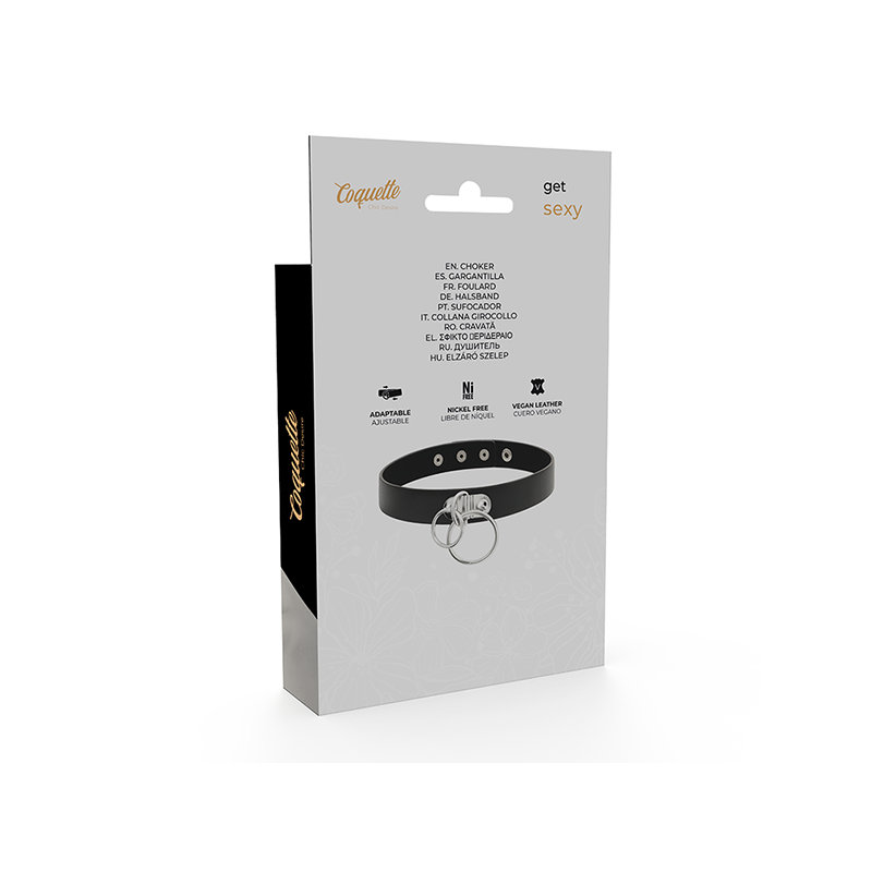 Choker Cuero Vegano Doble Anilla