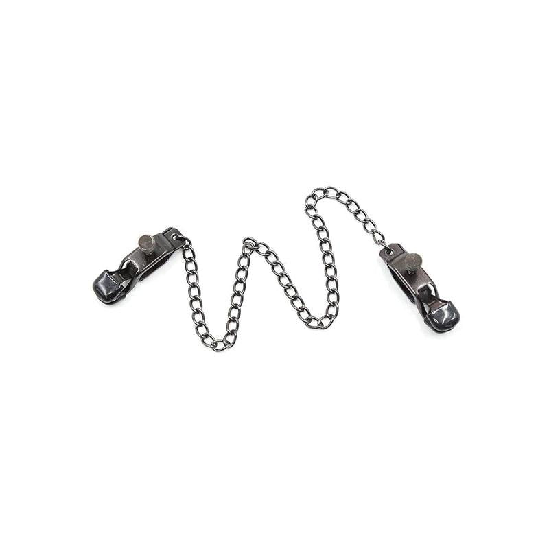 Pinzas Metal Con Cadena Negro