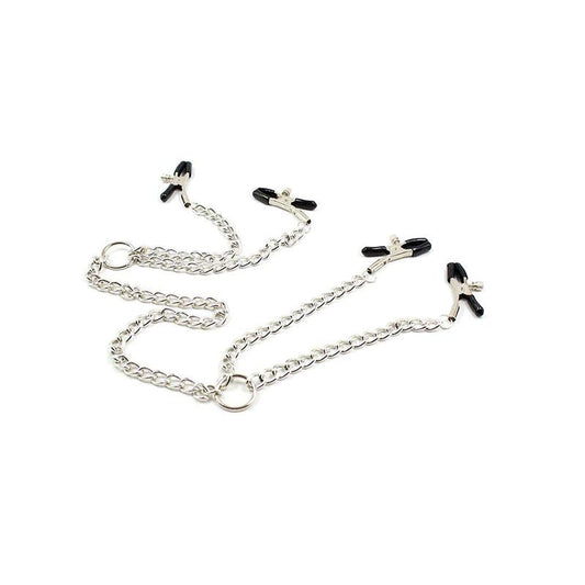 4 Pinzas Pezones Con Cadenas