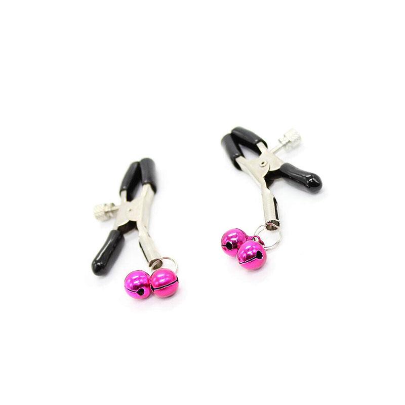 Pinzas Pezones Con Cascabel Rosa