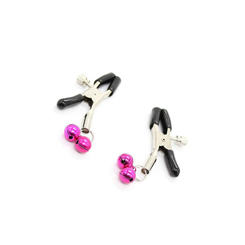Pinzas Pezones Con Cascabel Rosa