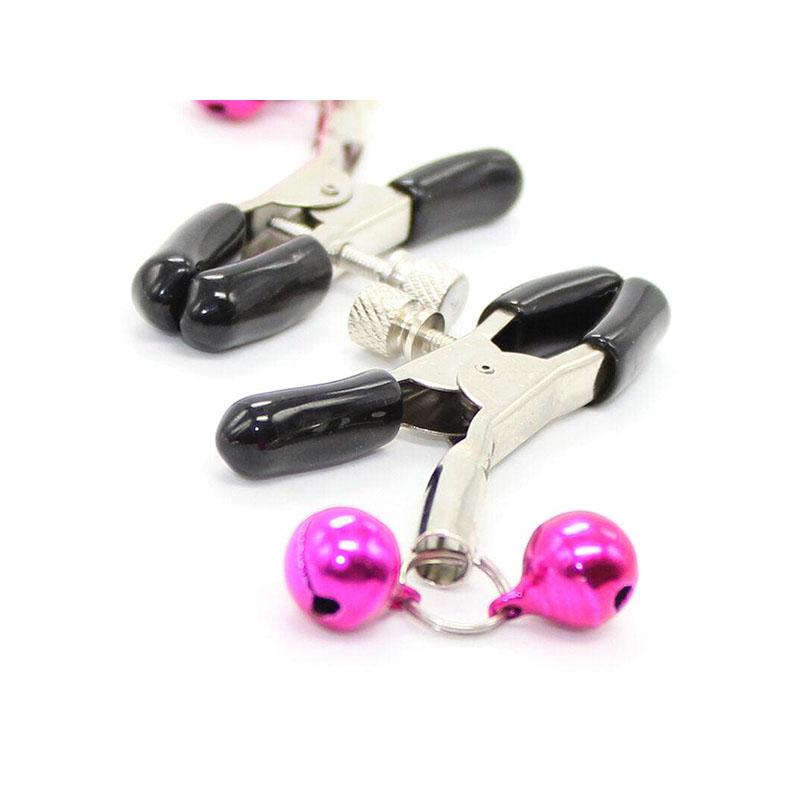 Pinzas Pezones Con Cascabel Rosa