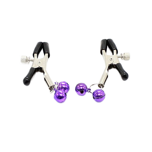 Pinzas Pezones Con Cascabel Lila