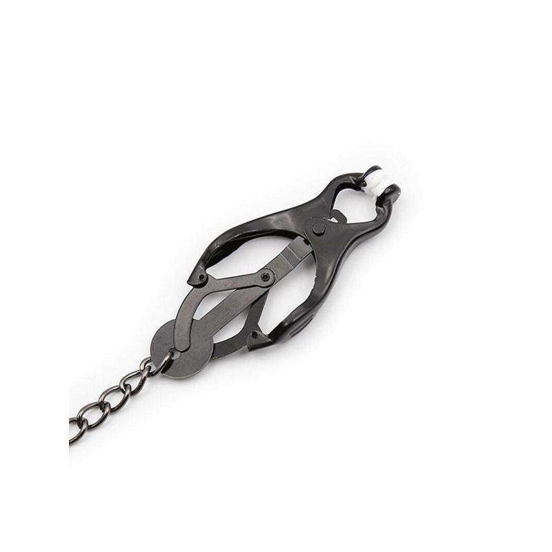 Pinzas Pezones Japoneas Con Cadena Negra