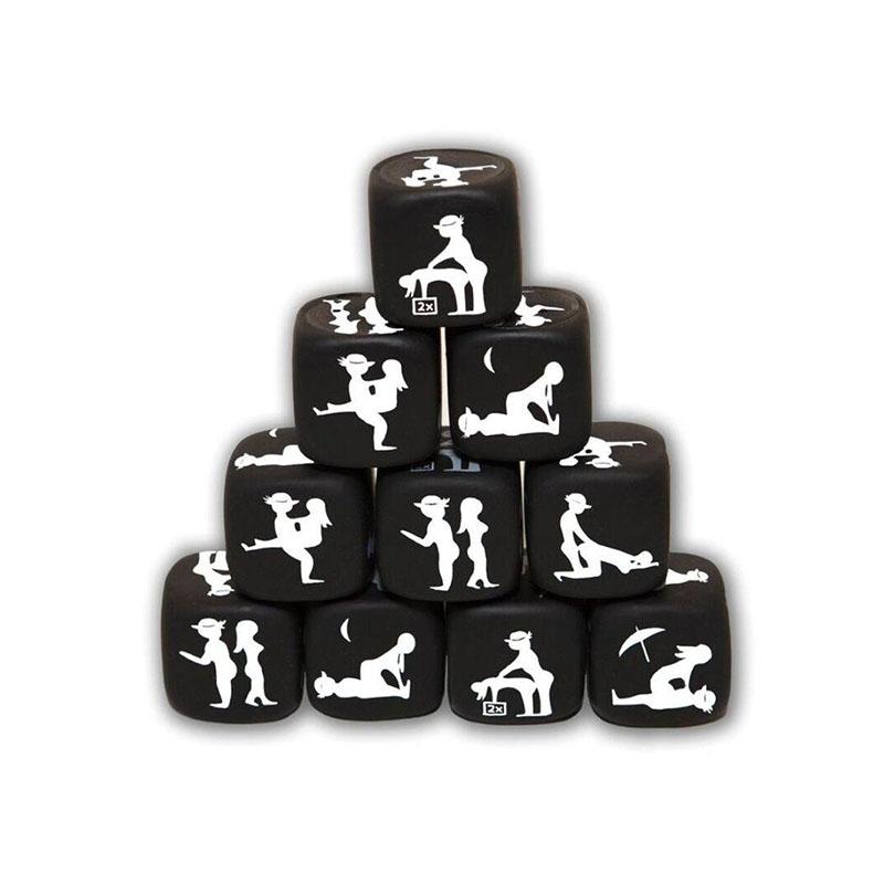 Juego De Dados De Posturas Negro