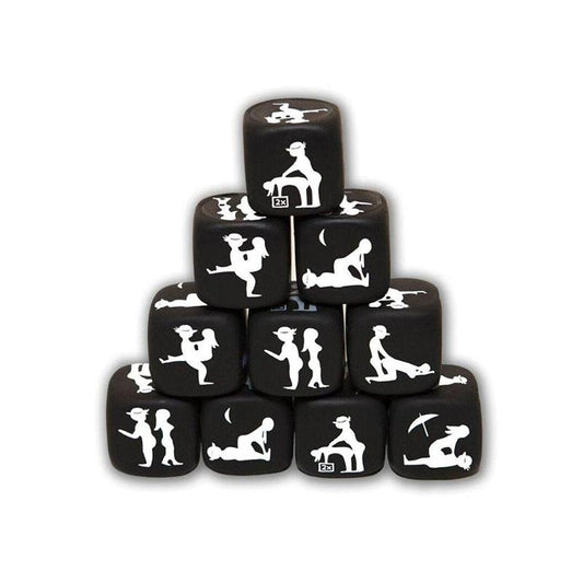 Juego De Dados De Posturas Negro