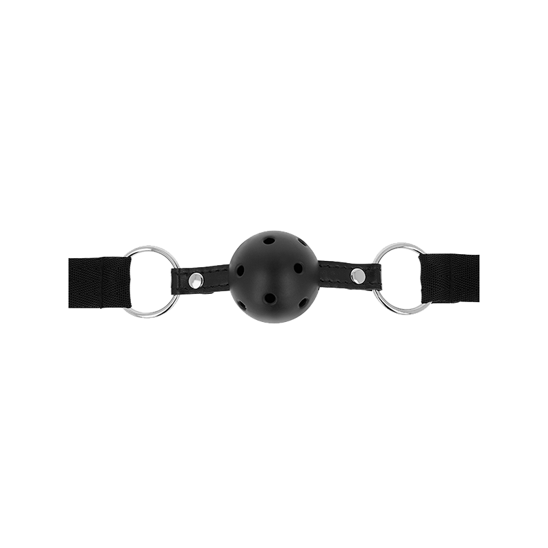 Mordaza Bola Transpirable Tela Negra