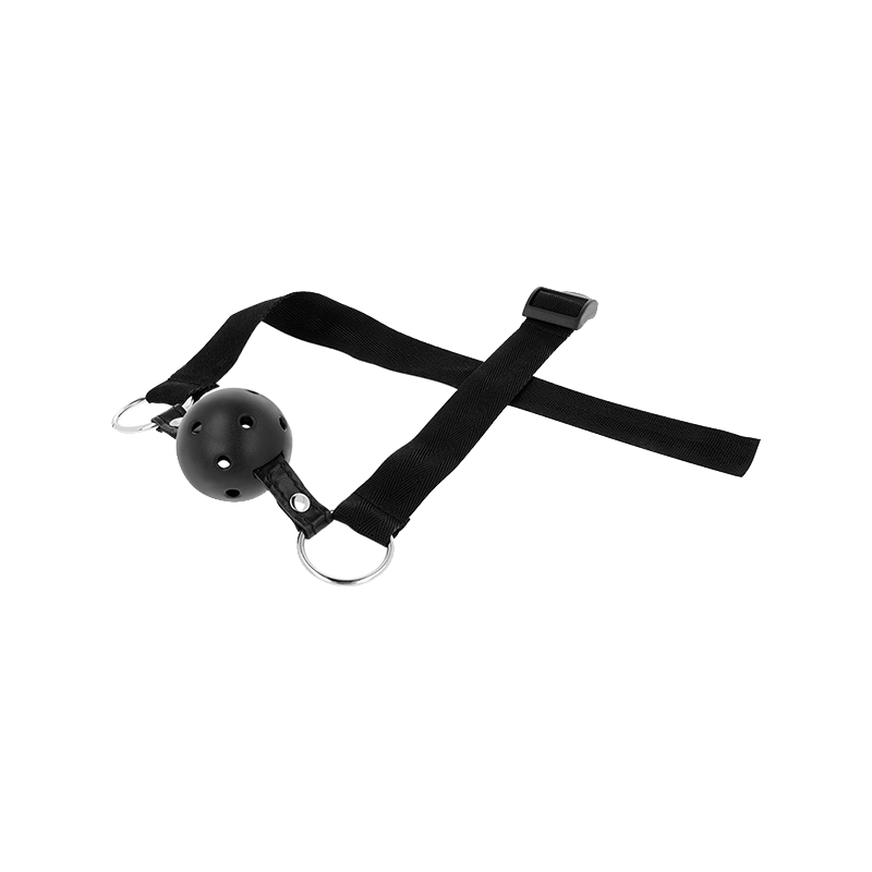 Mordaza Bola Transpirable Tela Negra