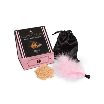Golden Light Kit Polvos Comestibles Y Pluma Chocolate Afrodisiaco