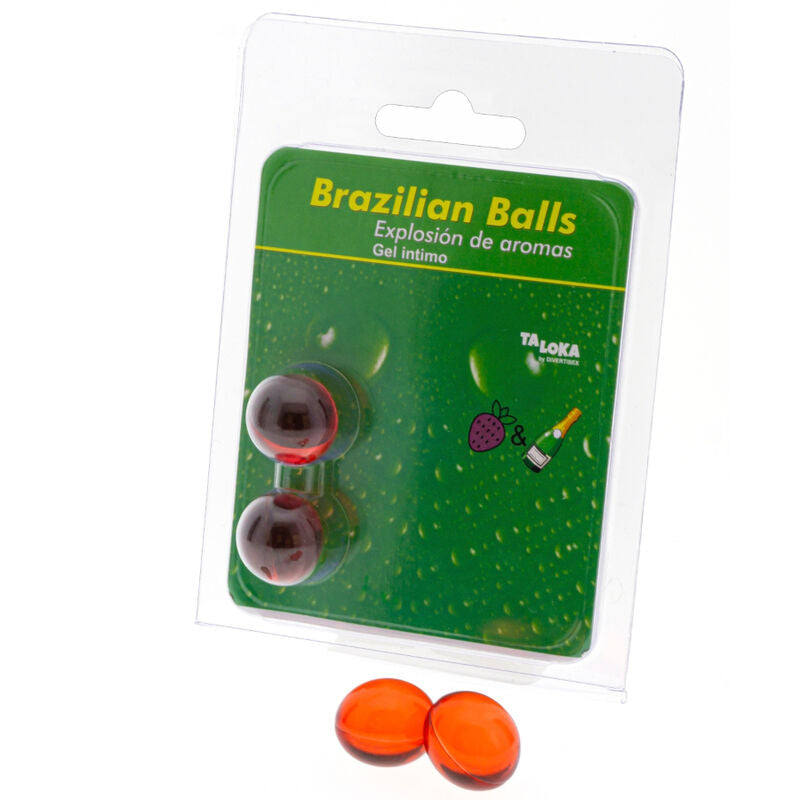 Lubricante Brazilian Balls Fresa & Champagne 2 Bolas