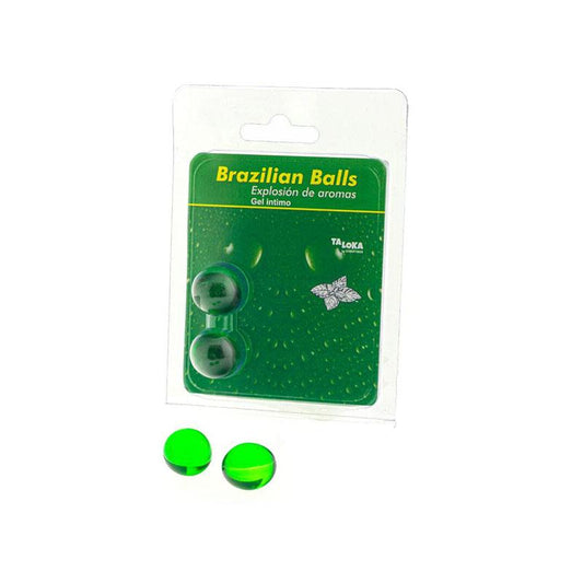 Lubricante Brazilian Balls Menta 2 Bolas
