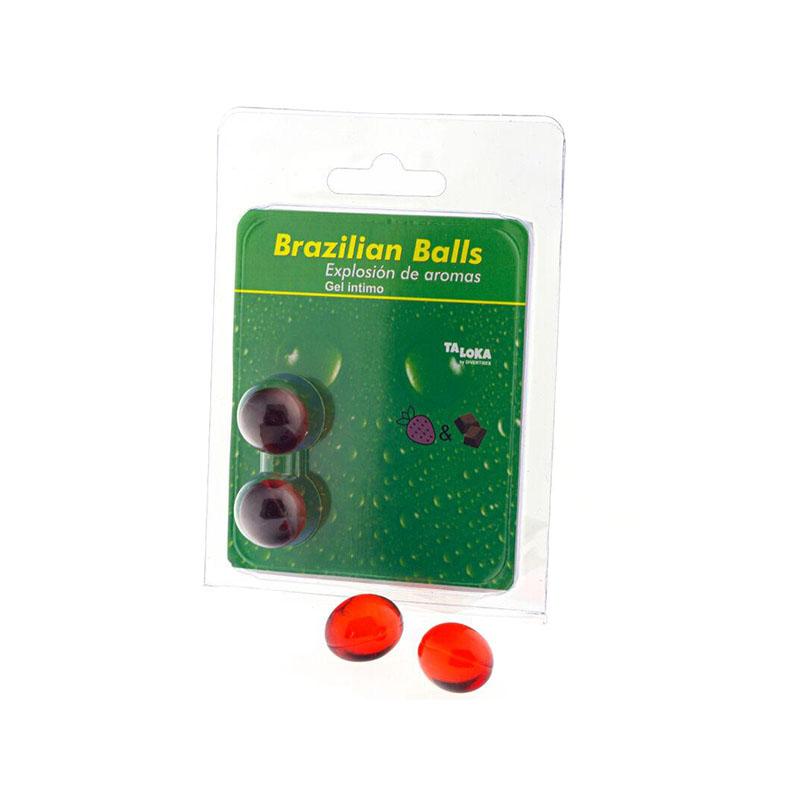 Lubricante Brazilian Balls Fresa & Chocolate 2 Bolas
