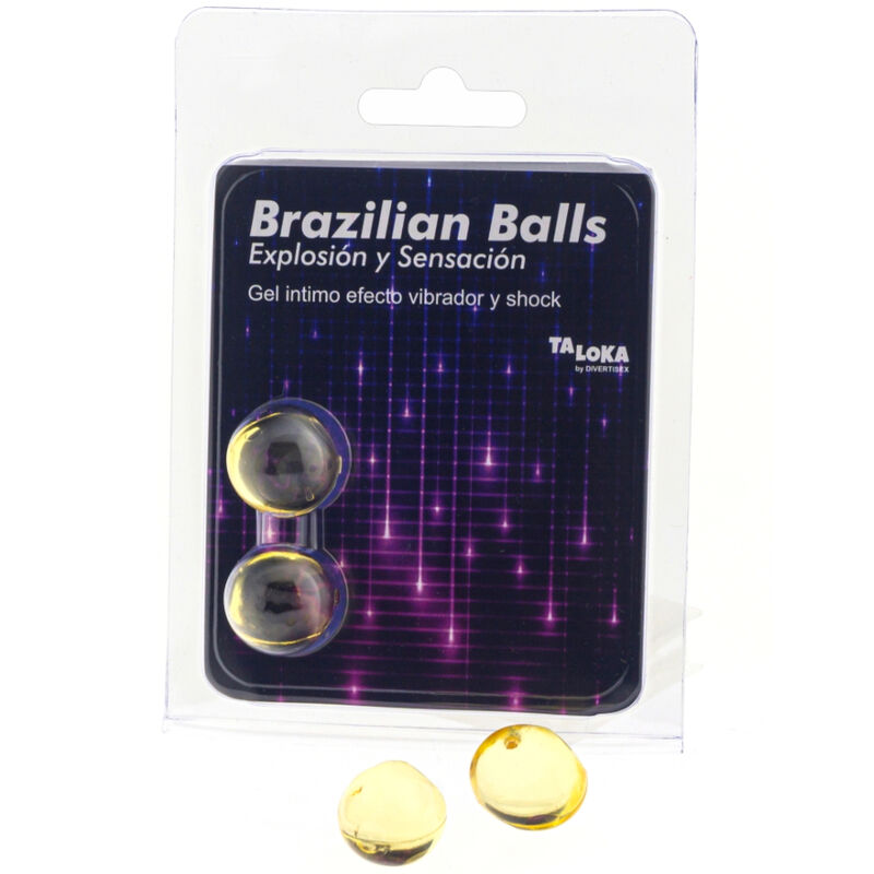 Lubricante Brazilian Balls Efecto Vibración & Shock 2 Uds