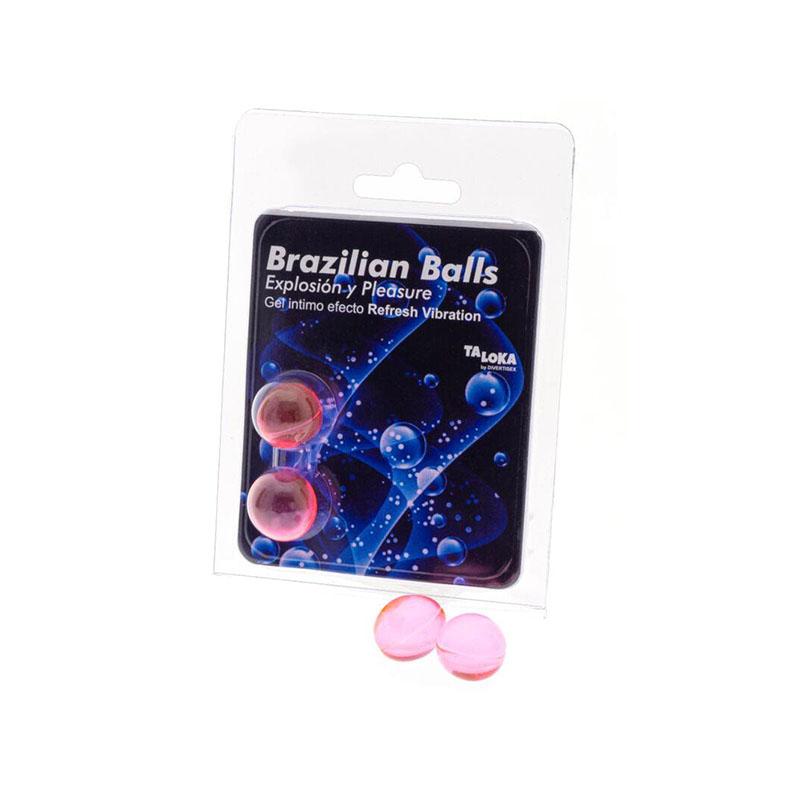 Lubricante Brazilian Balls Efecto Vibración Refrescante 2 Uds