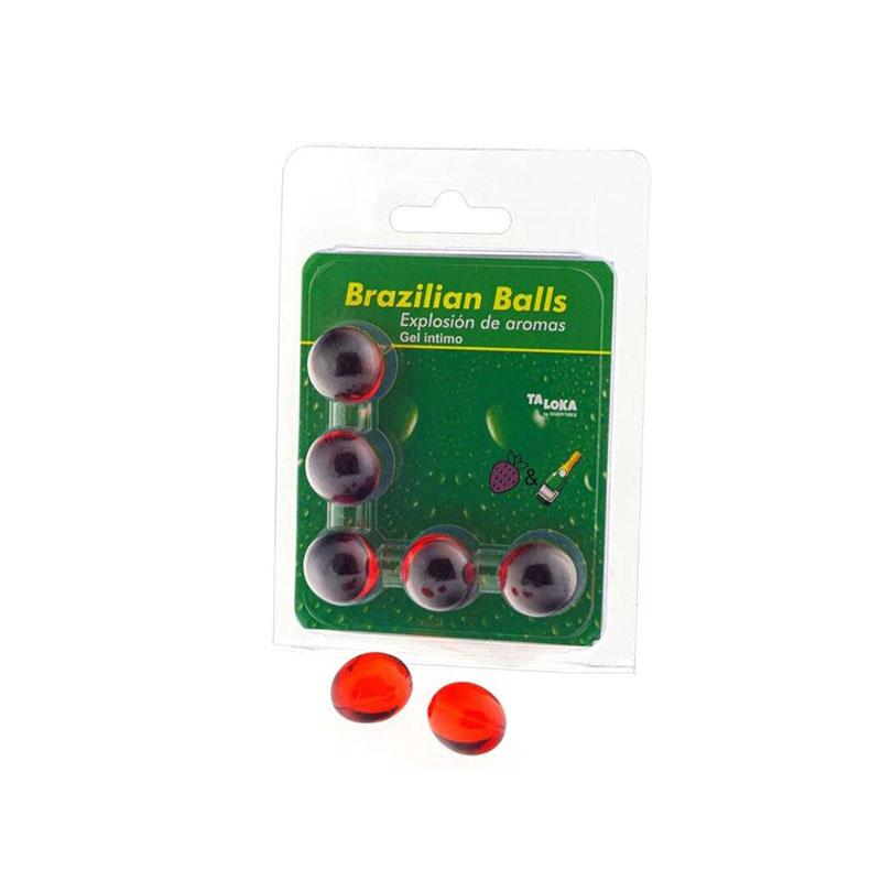 Lubricante Brazilian Balls Fresas & Champagne 5 Uds