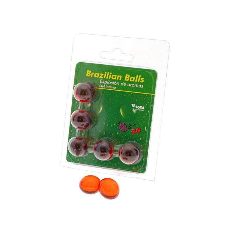 Lubricante Brazilian Balls Fresa & Cereza 5 Uds