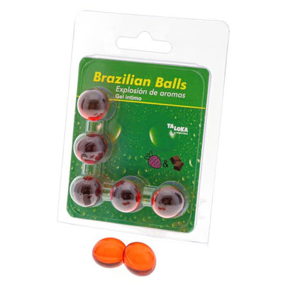 Lubricante Brazilian Balls Fresa & Chocolate 5 Uds