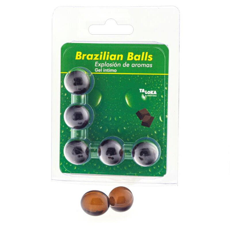 Lubricante Brazilian Balls Chocolate 5 Uds