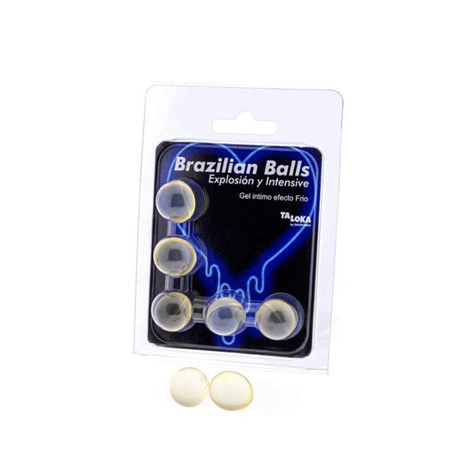 Lubricante Brazilian Balls Efecto Frio & Vibración 5 Uds