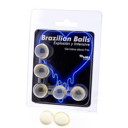 Lubricante Brazilian Balls Efecto Frio & Vibración 5 Uds