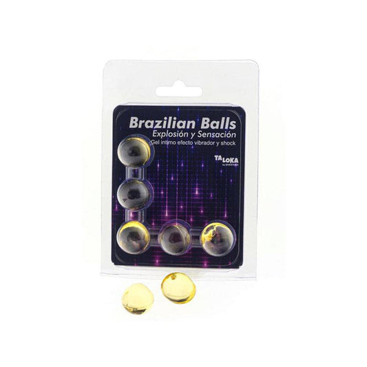 Lubricante Brazilian Balls Efecto Vibración & Shock 5 Uds