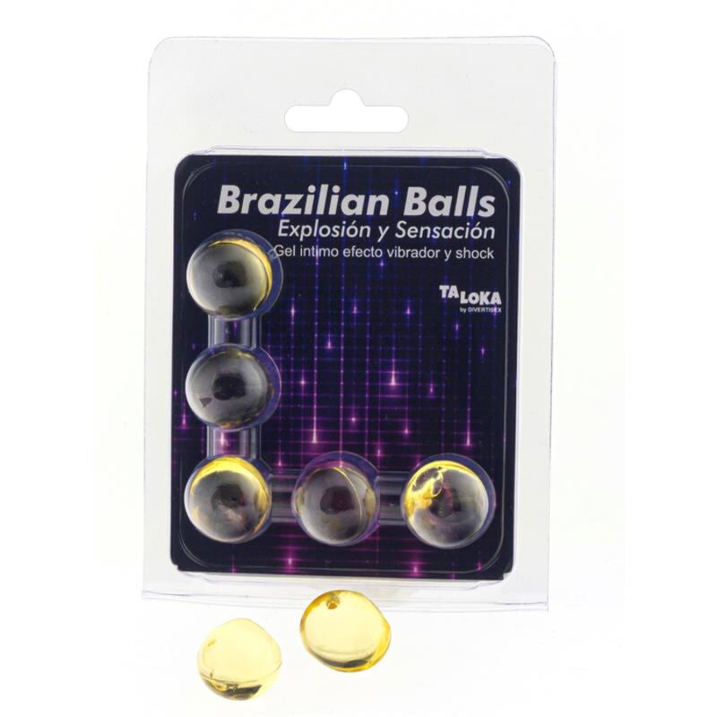 Lubricante Brazilian Balls Efecto Vibración & Shock 5 Uds